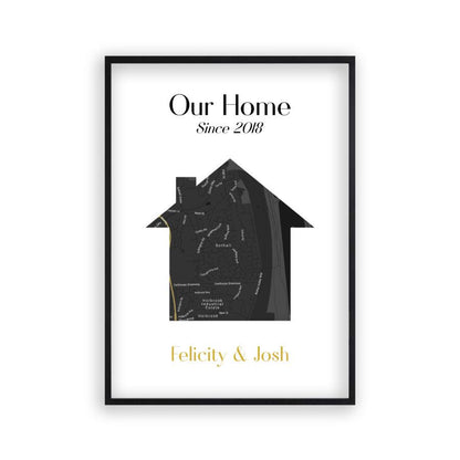 Personalised Map Home Print - Blim & Blum