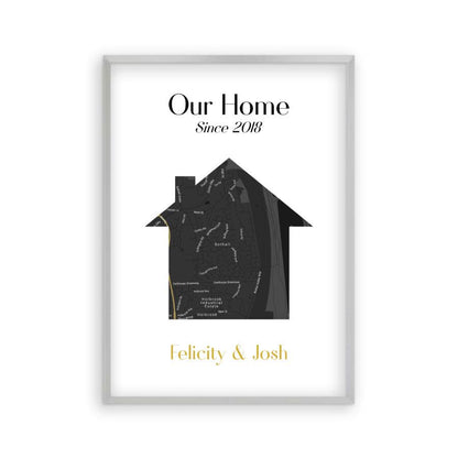 Personalised Map Home Print - Blim & Blum