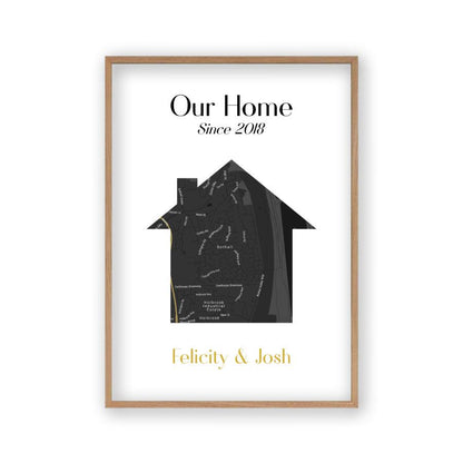 Personalised Map Home Print - Blim & Blum
