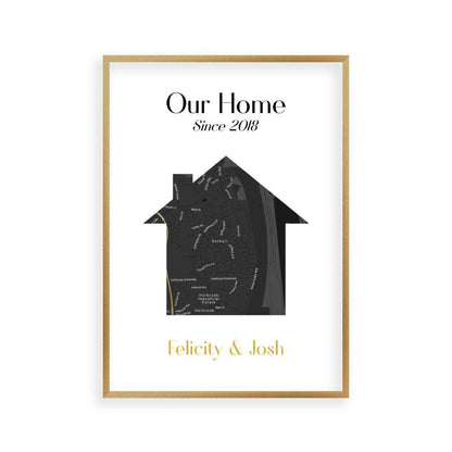 Personalised Map Home Print - Blim & Blum