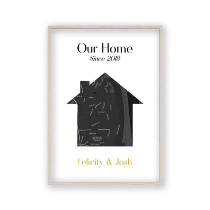 Personalised Map Home Print - Blim & Blum