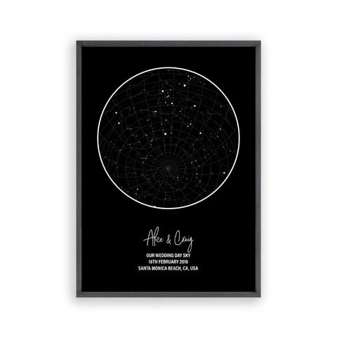 Personalised Star Map Night Sky Print