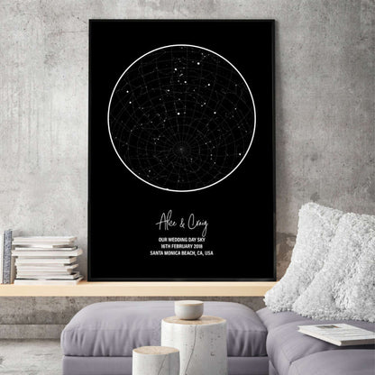 Personalised Star Map Night Sky Print