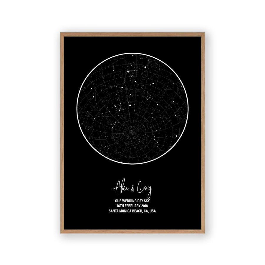 Personalised Star Map Night Sky Print
