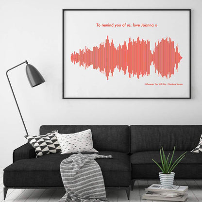 Personalised Sound Wave Music Song Print