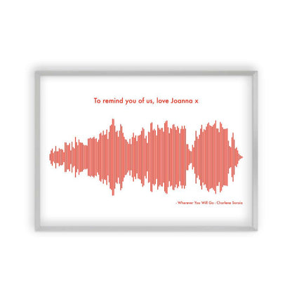 Personalised Sound Wave Music Song Print