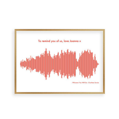 Personalised Sound Wave Music Song Print