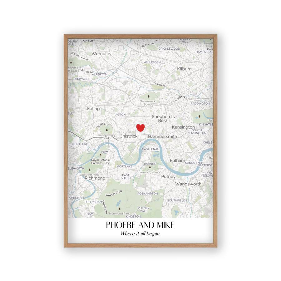 Personalised Special Place Map Print - Blim & Blum