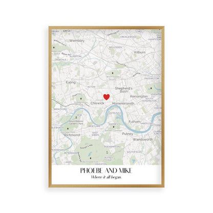 Personalised Special Place Map Print - Blim & Blum