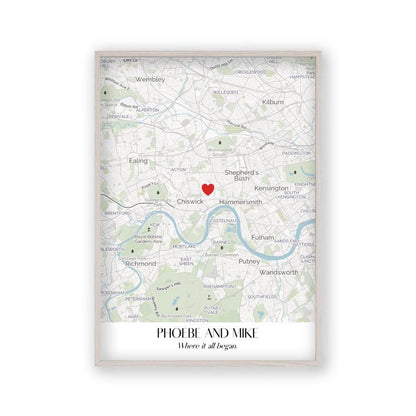 Personalised Special Place Map Print - Blim & Blum