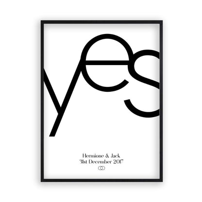 Personalised Yes Engagement Print - Blim & Blum