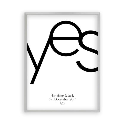 Personalised Yes Engagement Print - Blim & Blum