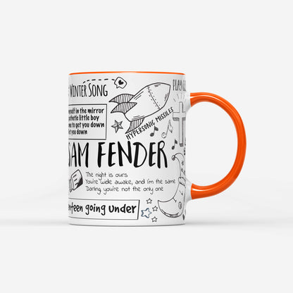 Sam Fender Doodle Lyrics Mug
