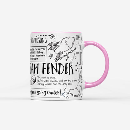 Sam Fender Doodle Lyrics Mug