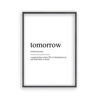 Tomorrow Definition Print - Blim & Blum