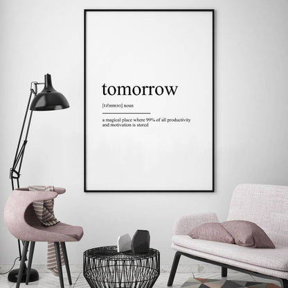 Tomorrow Definition Print - Blim & Blum