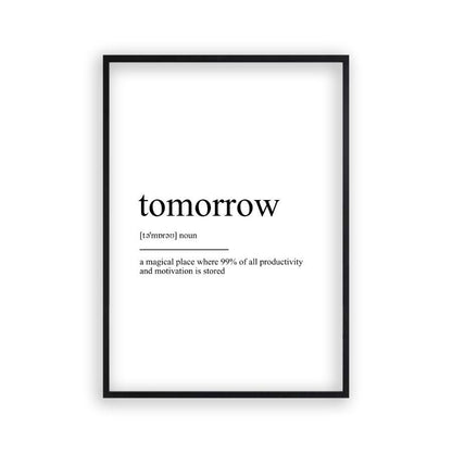 Tomorrow Definition Print - Blim & Blum