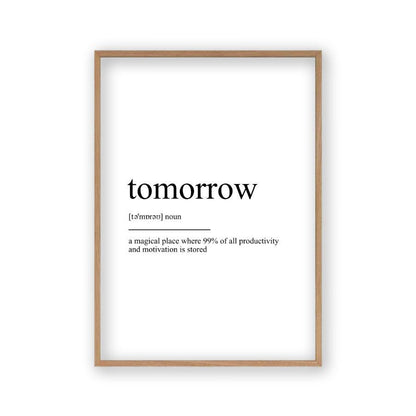 Tomorrow Definition Print - Blim & Blum