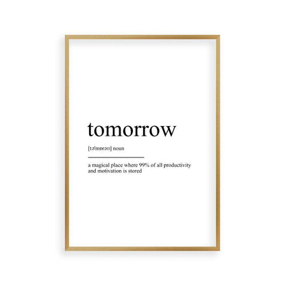 Tomorrow Definition Print - Blim & Blum