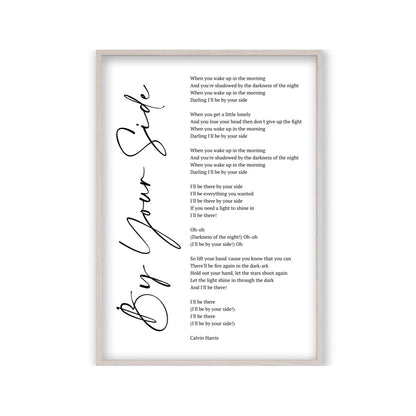 Personalised Song Lyrics Script Print