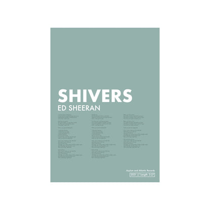 Personalised Song Lyrics Colour Print